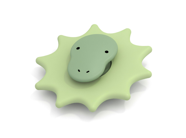 Baby spinner Dino silicone