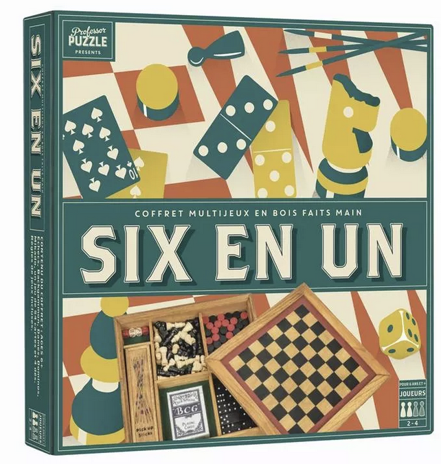 Coffret jeux en bois - 6 en 1