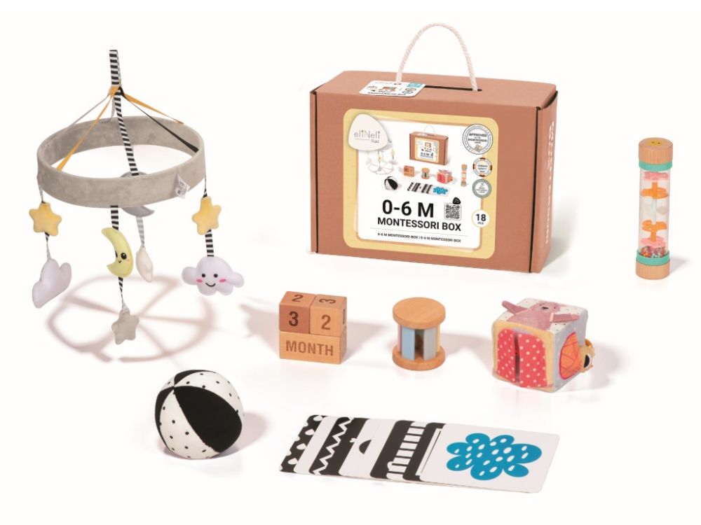 Coffret Montessori bébé 0-6 mois - boîte éducative