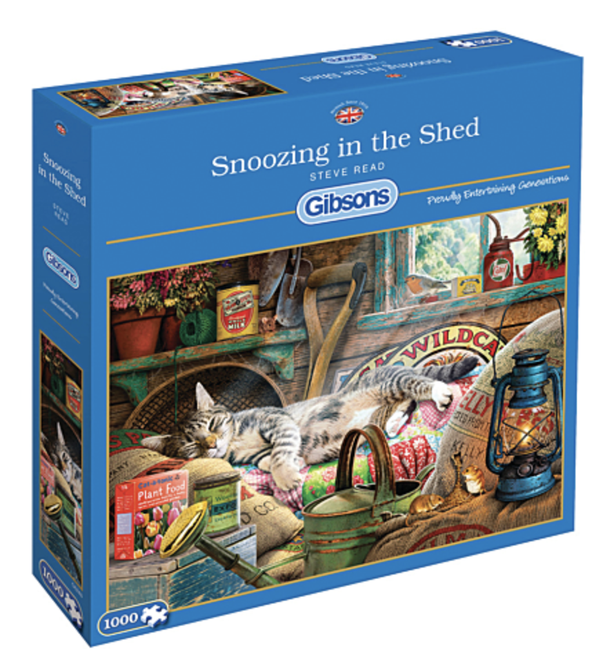 Puzzle - Snoozing in the shed 1000 pieces
