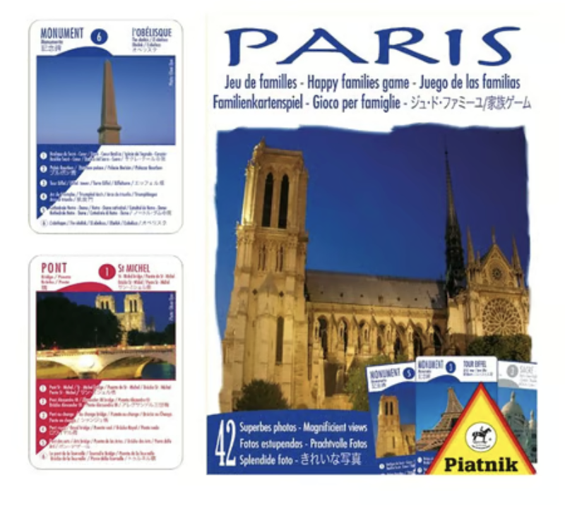 Jeu de 7 familles - theme Paris