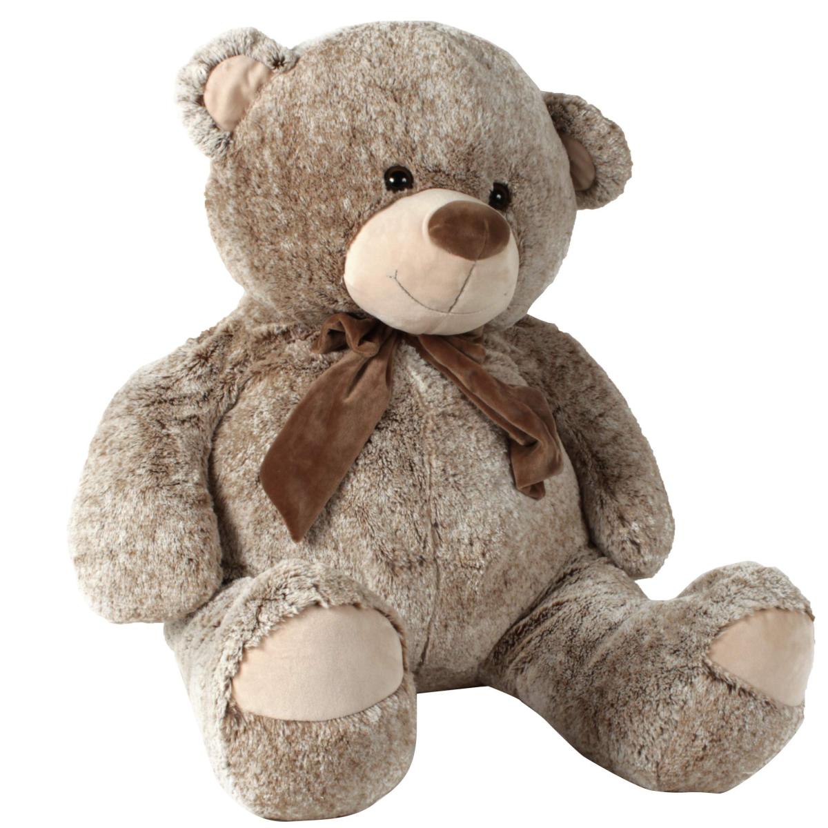 Peluche ours marron 60cm assis
