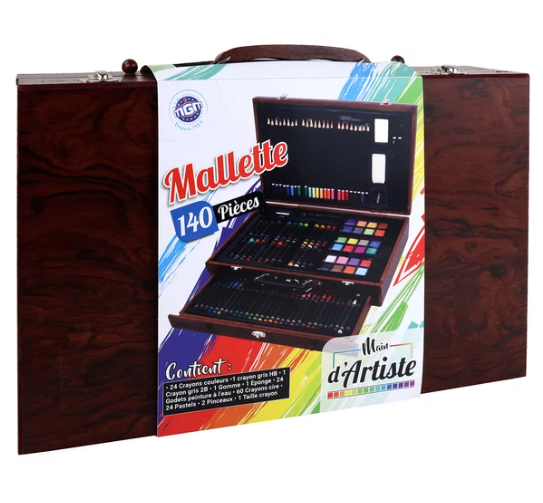 Mallette En Bois Dessin Peinture Avec Tiroir