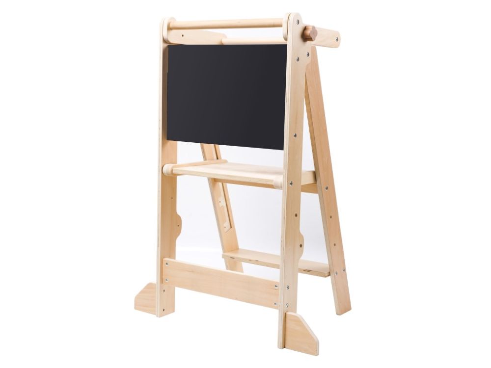 Tour pliante évolutive 2en1 bois naturel