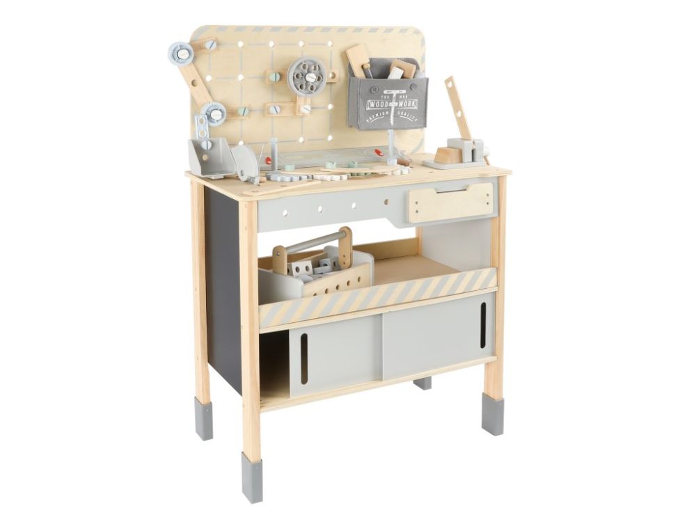 Établi bois XXL avec ceinture outils