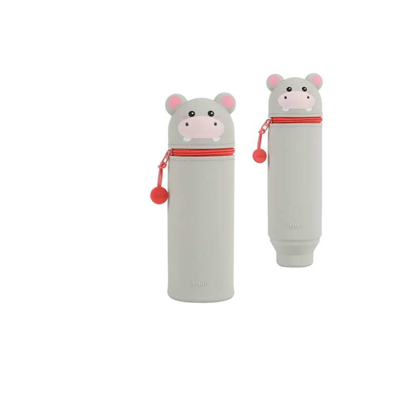 Trousse en Silicone Souple 2-en-1 - hippo