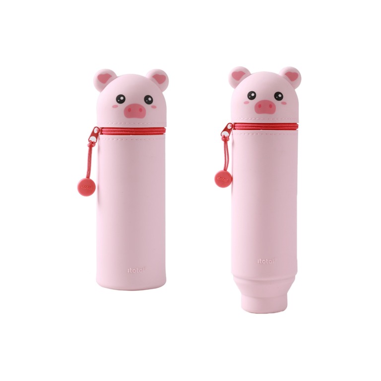 Trousse en Silicone Souple 2-en-1 - Cochon