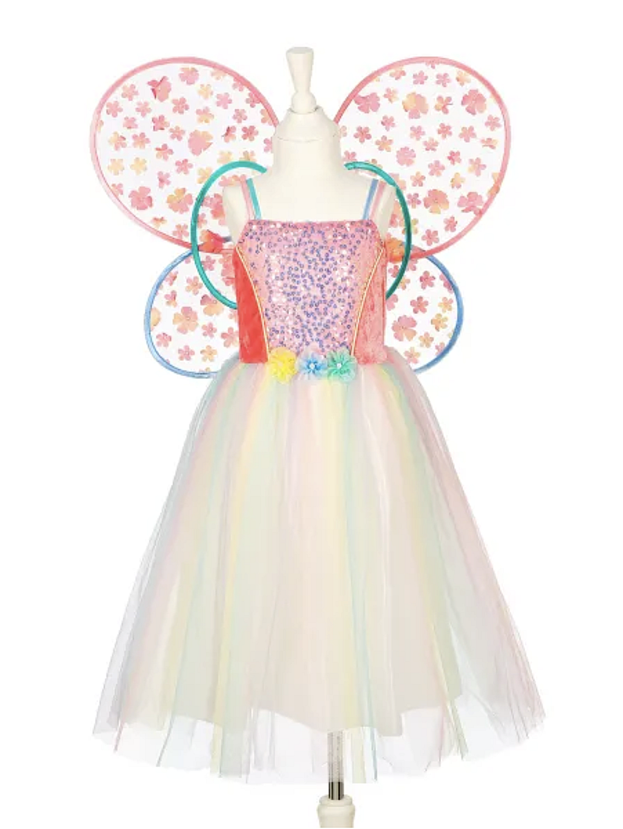Flora robe et ailes, 3-4 ans