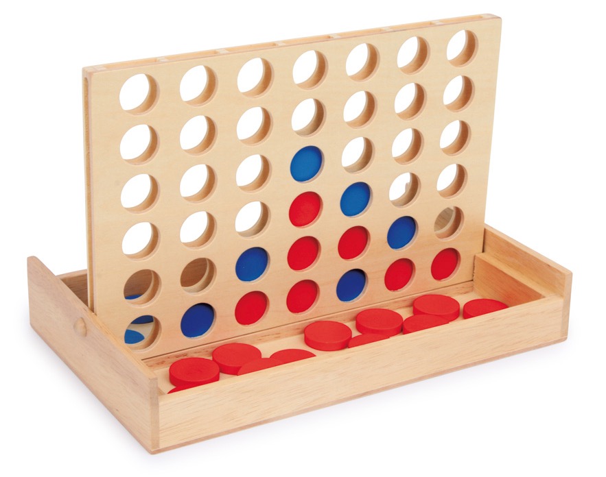 Puissance 4 en bois - Format voyage