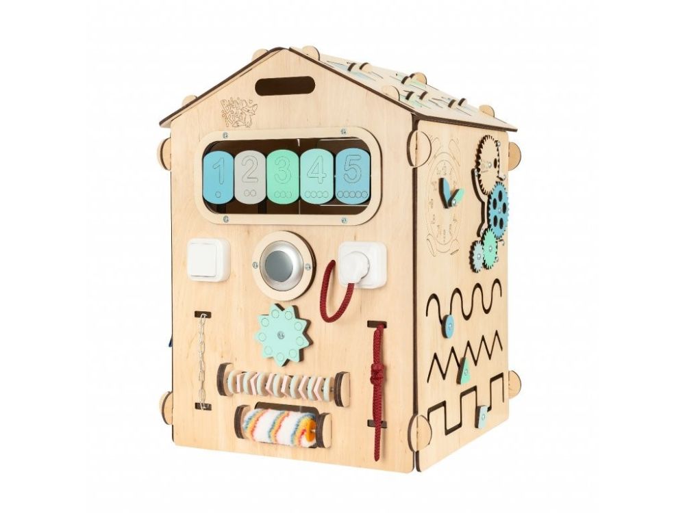 Maison d'activités en bois - bleu pastel