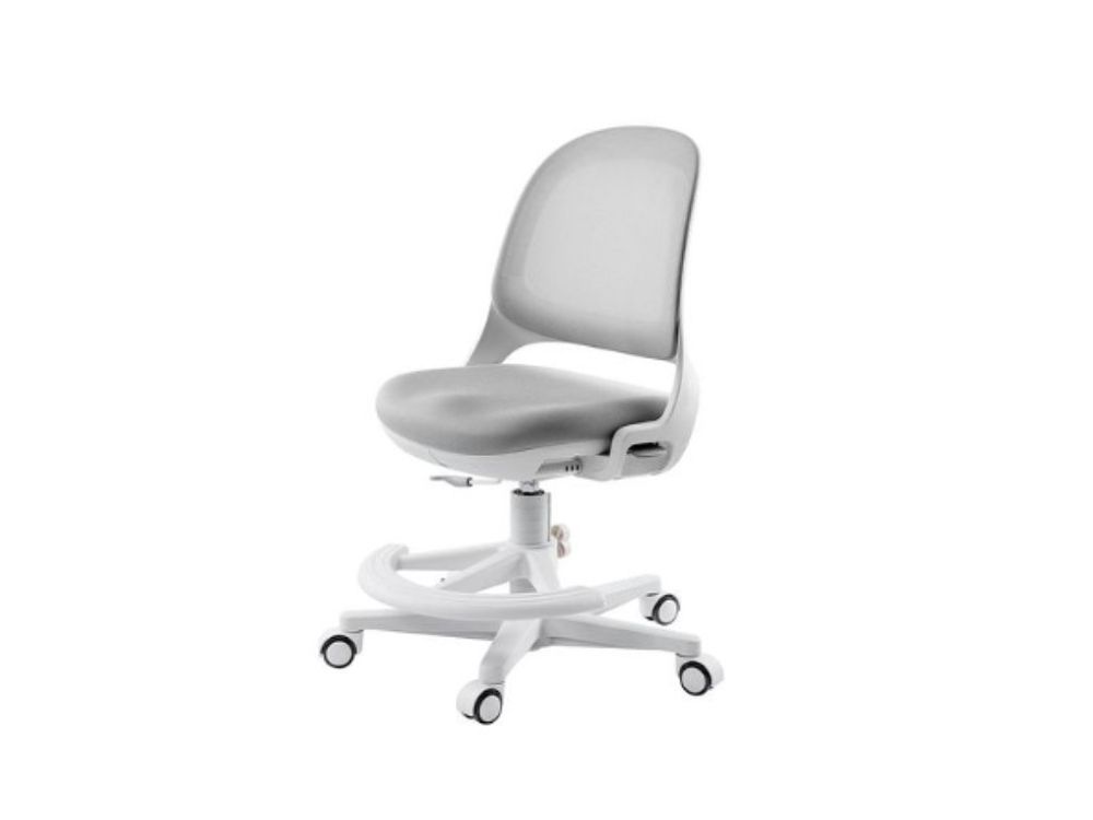 Chaise de bureau enfant ergonomique grise