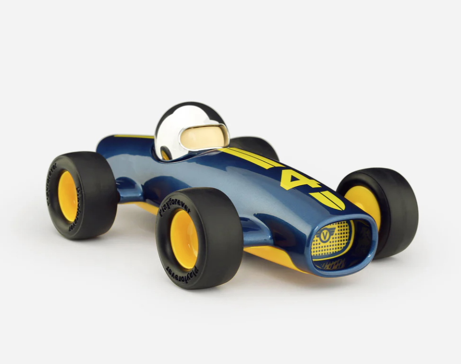 Playforever Voiture Verve Malibu Lucas - Bleu et jaune 16.5 cm