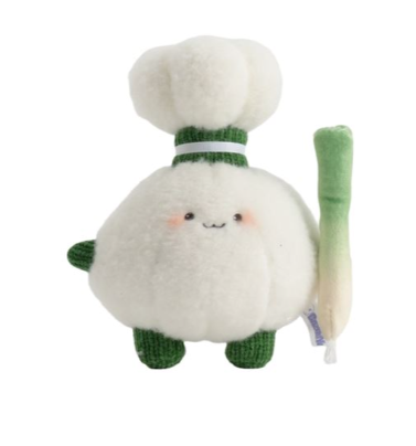 Porte clef Peluche Legumes - Ail 15 cm