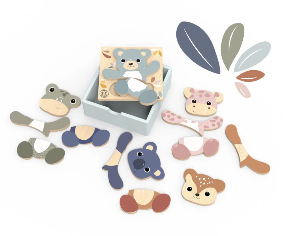 Puzzle Aniamux a habiller 15 pcs