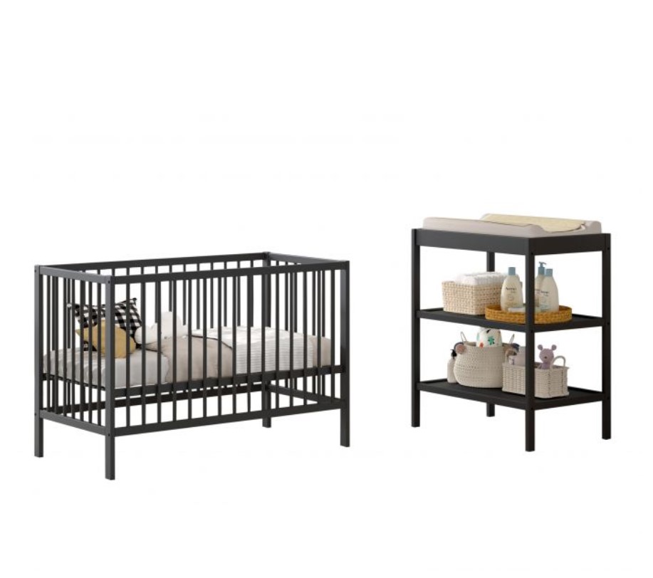 Ensemble lit et table de à langer