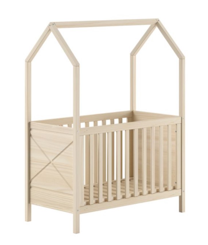 Lit bébé Scott 60 x 120 cm coloris naturel