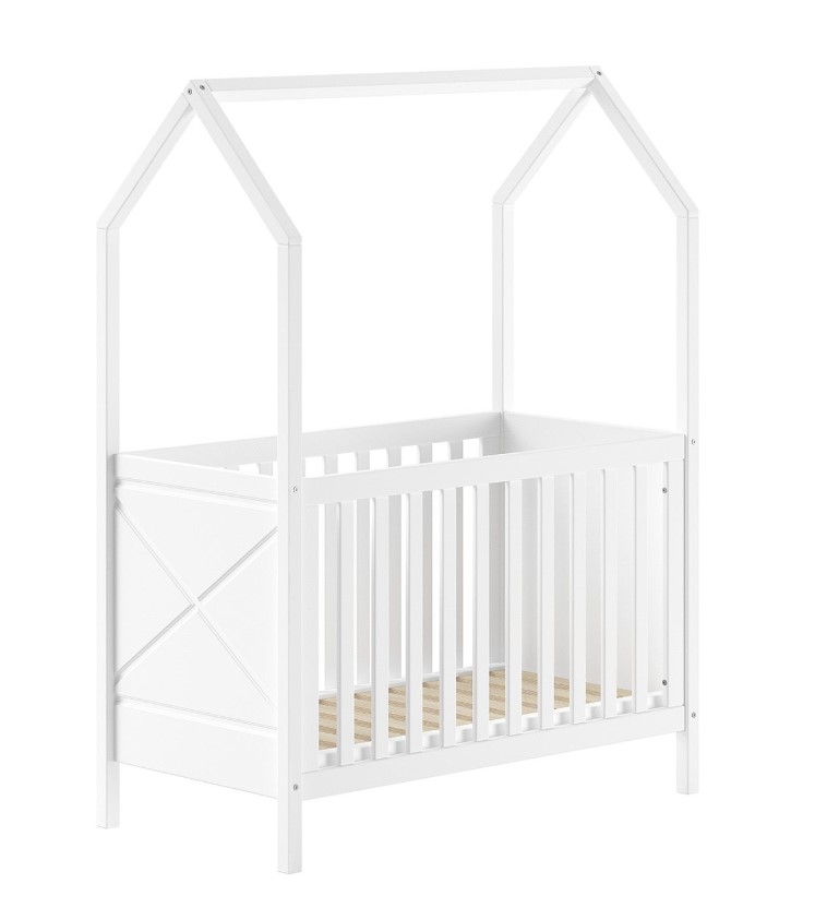 Lit bébé Scott 60 x 120 cm coloris blanc