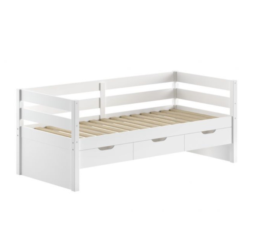 Lit capitaine Margrit 90 x 200 cm coloris blanc