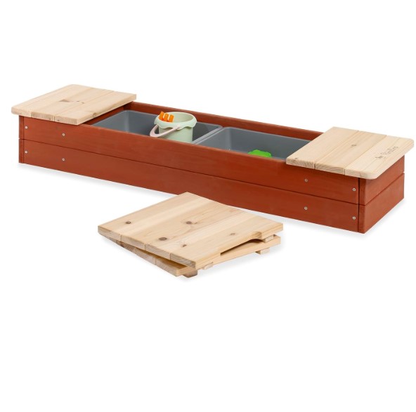 Bac à sable Hedda rouge/naturel