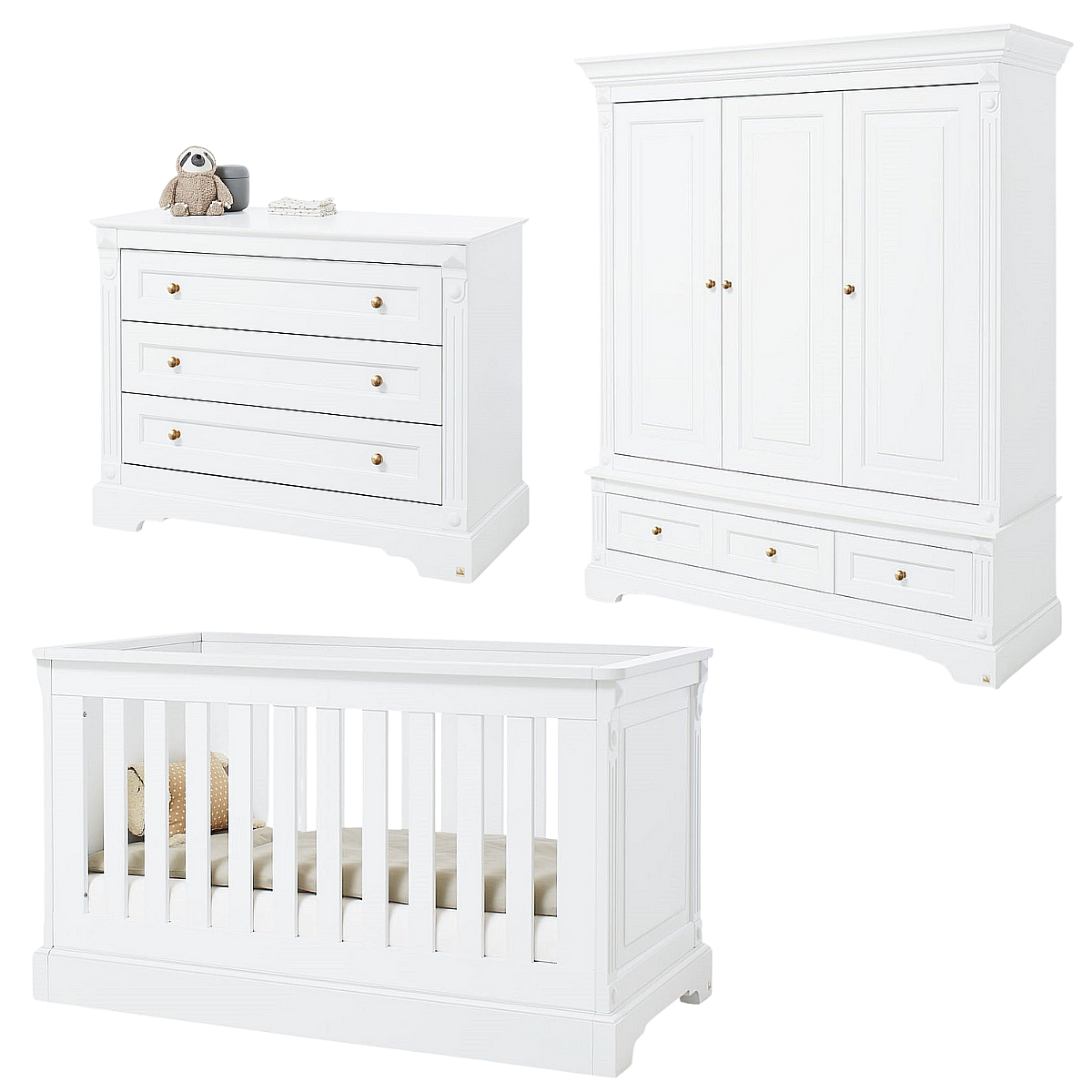 Chambre bébé Emilia Gold large 3 pièces