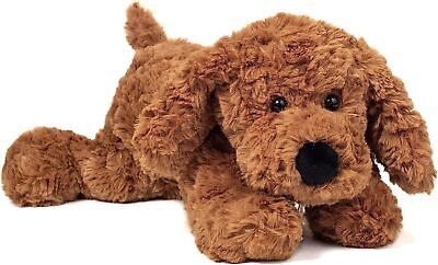 Peluche chien souple marron 30cm