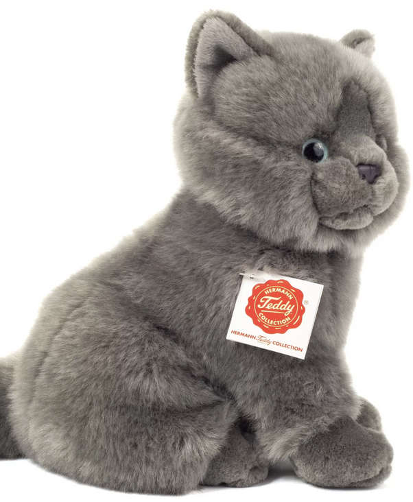 Peluche chat chartreuse assis 20cm