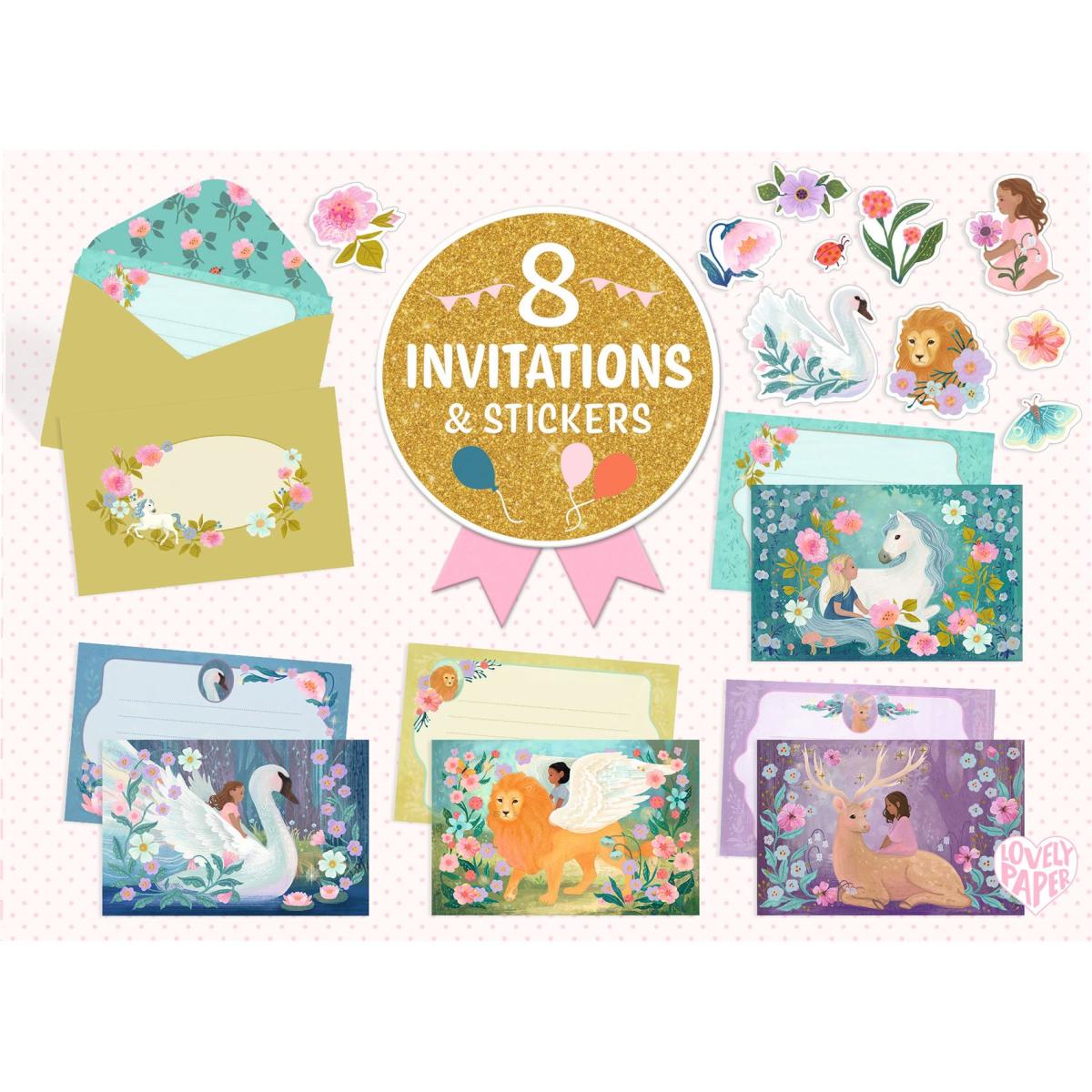 Boite d invitations Créatures merveilleuses