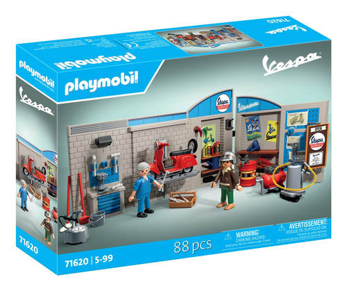 71620 Playmobil Vespa Garage - Style rétro - années 60