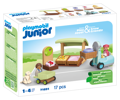 71691 Playmobil Junior : Etal de fruits et légumes bio