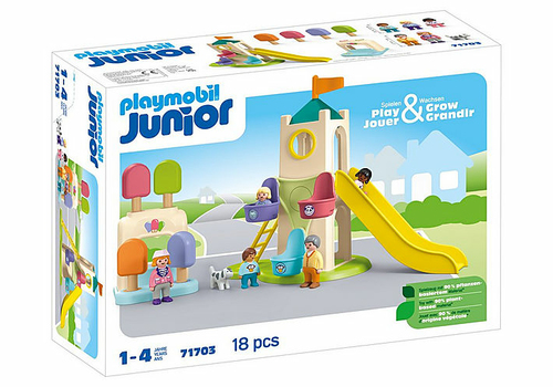 71703 Playmobil Aire de jeux avec toboggan géant Junior