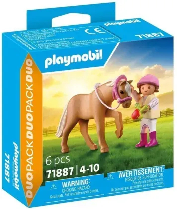 71887 Playmobil Duo : Fillette avec son poney