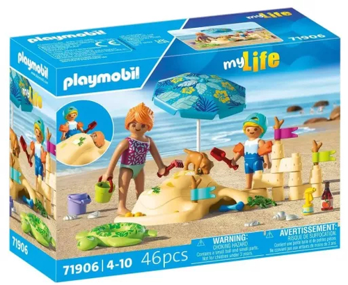 71906 Playmobil Famille jouant dans le sable à la plage