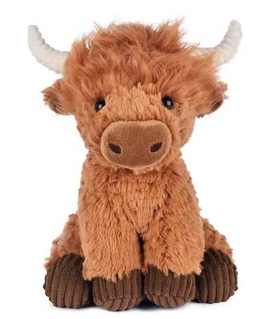 Peluche vache ecossaise 20cm