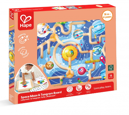 Labyrinthe magnetique tangram - 3 en 1