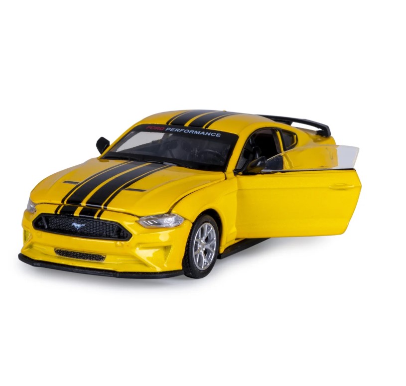 Ford Mustang GT miniature 1:42 jaune 2en1