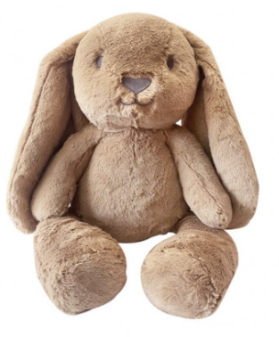 Peluche ultra douce lapin 40 cm - Caramel