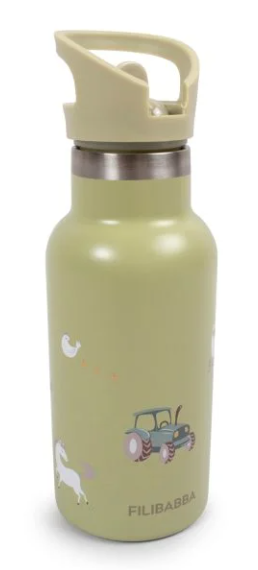 Gourde en acier inoxydable – A la ferme par Filibabba