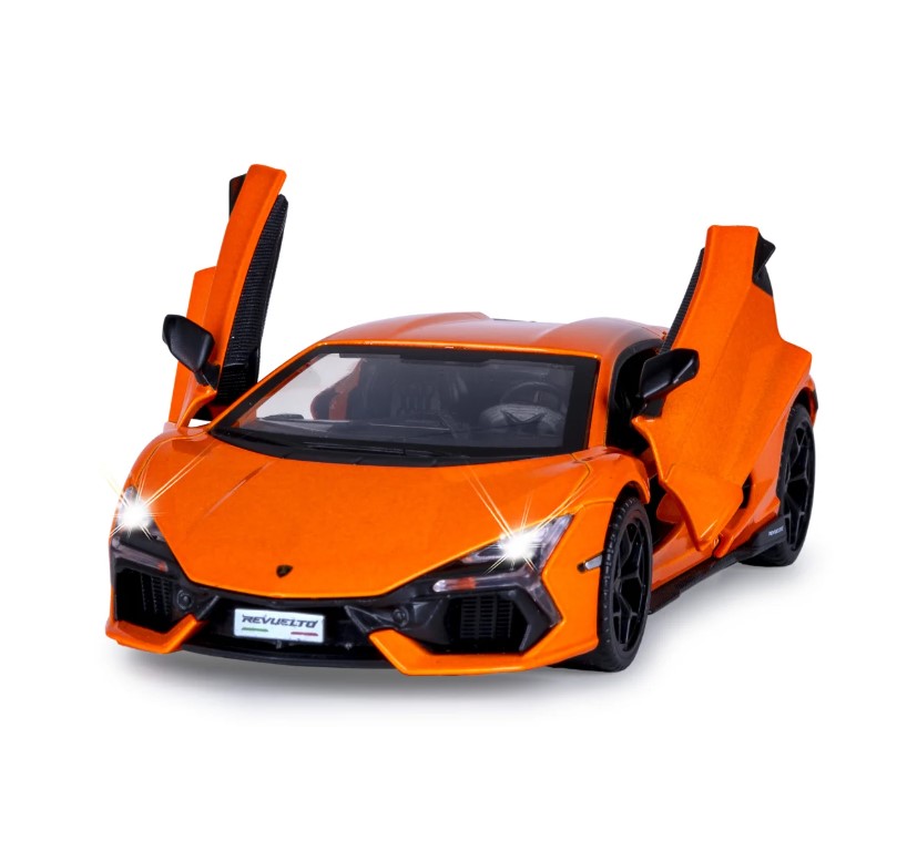 Lamborghini Revuelto miniature 1:32 orange avec piles