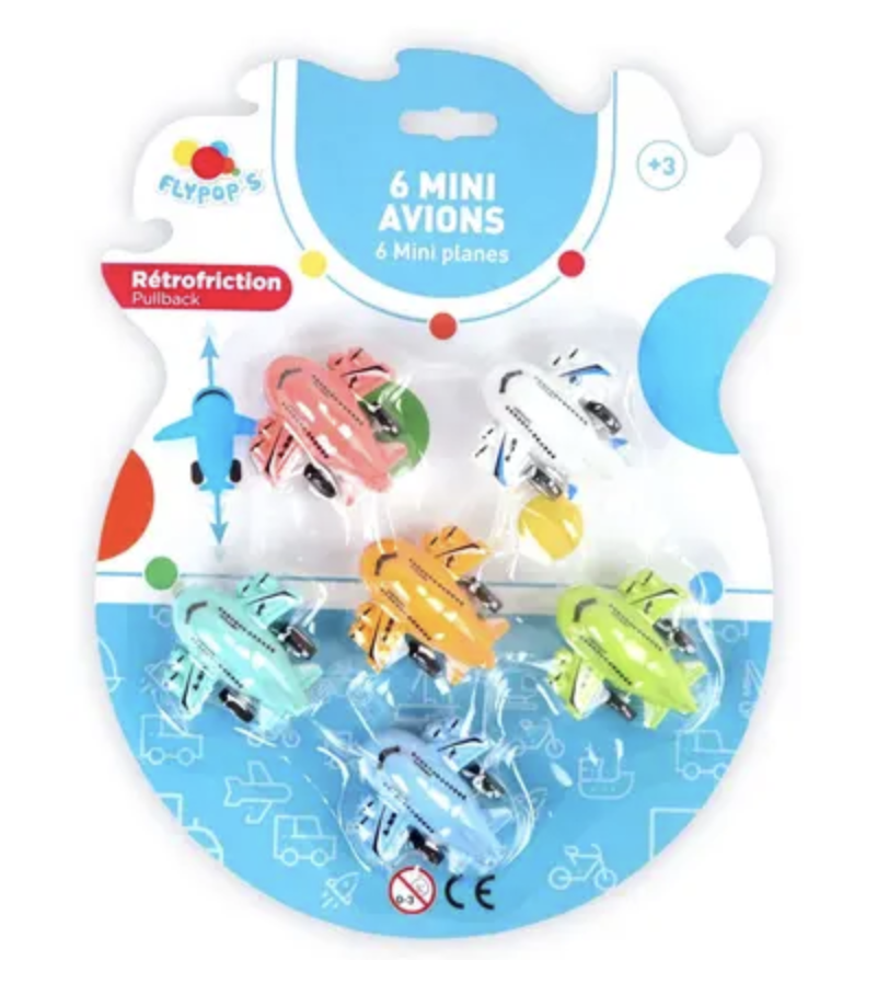 Set de 6 mini avions a retrofriction