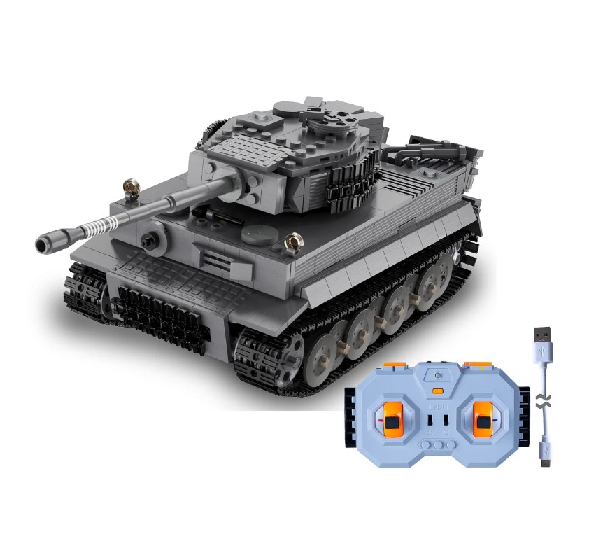 CaDA Tank Tiger 1:35 gris 2,4GHz Bricks