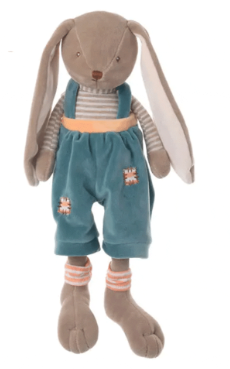 Bunny Brothers 30 cm Salopette bleu fonce