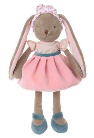 Bunny Sisters 30 cm Robe rose