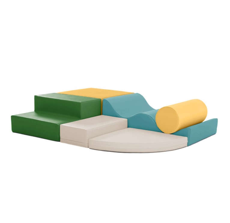 Ensemble blocs roulade multicolore vert