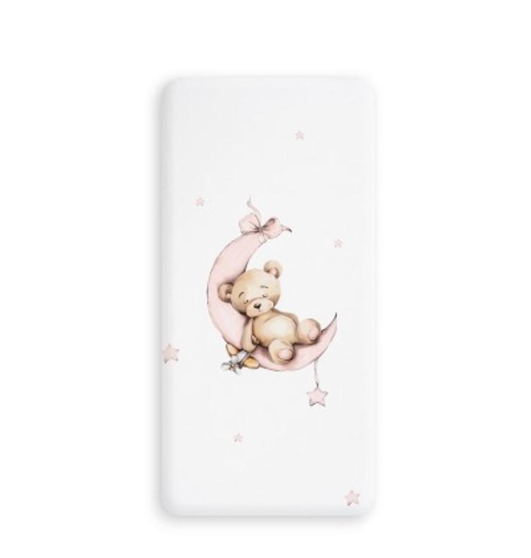 Ensemble 2 pcs couette + tour de lit Ours Étoiles rose