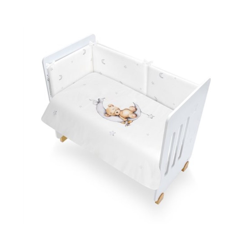 Lit bébé Star Nature ensemble 2 pcs couette + tour de lit Ours