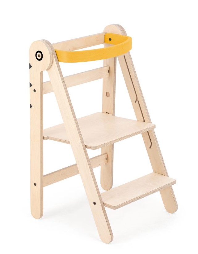 Tour d'apprentissage pliable jaune