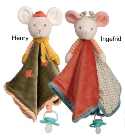 Doudou animal baby rug - Henry la souris