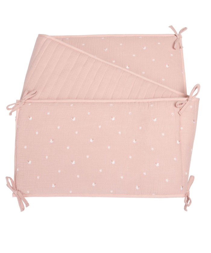 Tour de lit promenade bucolique rose