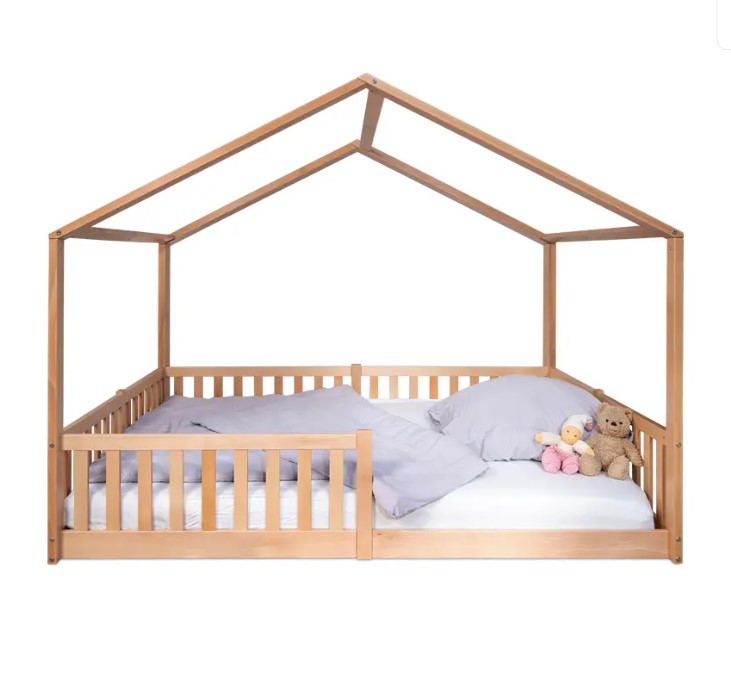 Lit cabane Enno 140x200 cm bois naturel