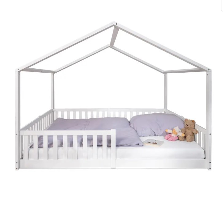 Lit cabane Enno 140x200 cm bois blanc